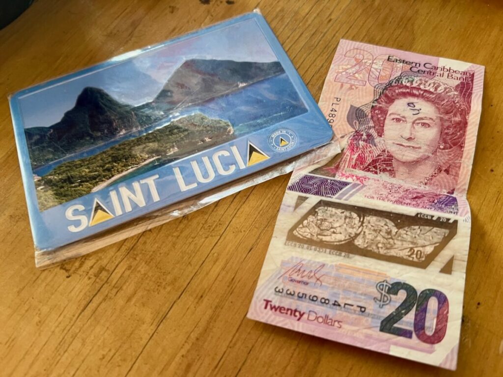 Eastern Caribbean 20 Dollar Bill in St. Lucia