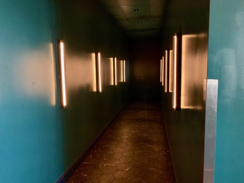 Secret passageway to Classified, United Airlines secret restaurant
