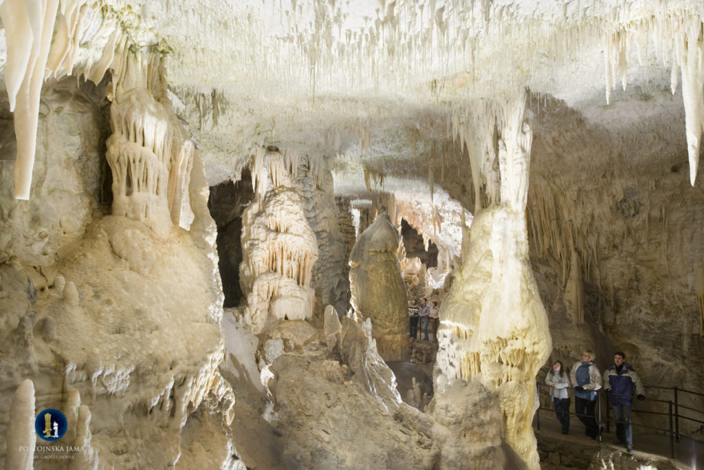 Postojna Cave rock formations, White Hall