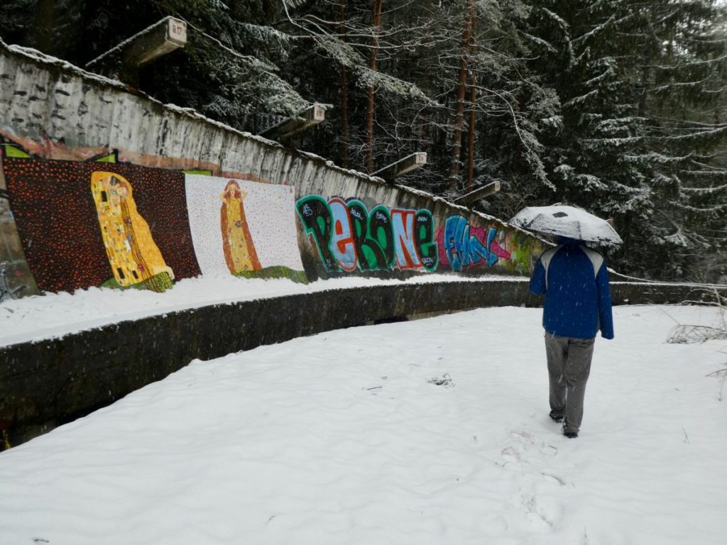 Abandoned Olympic bobsled track in Sarajevo