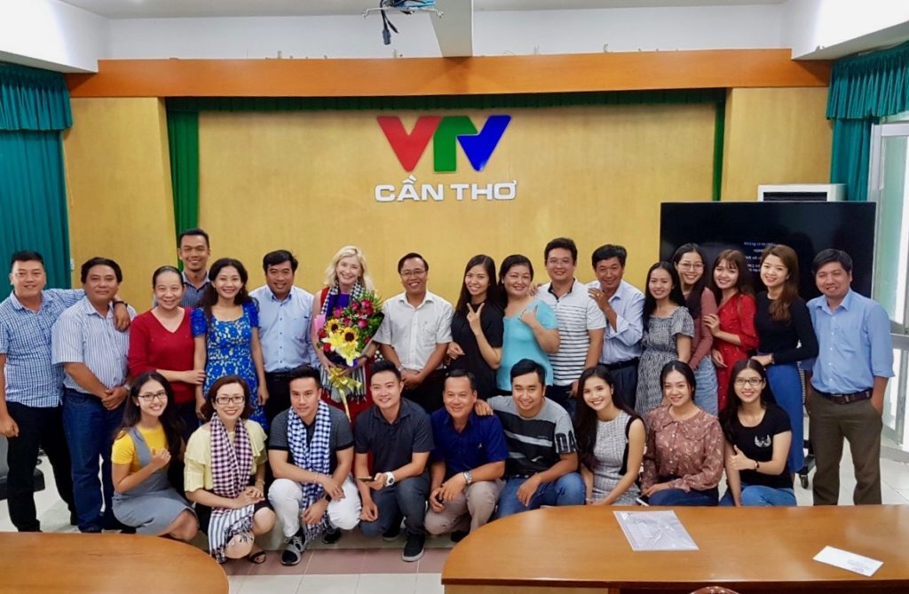 Can Tho VTV television journalists in Vietnam